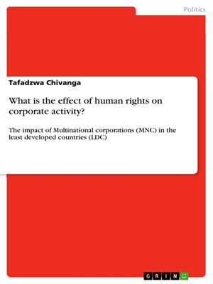 cover image of What is the effect of human rights on corporate activity?